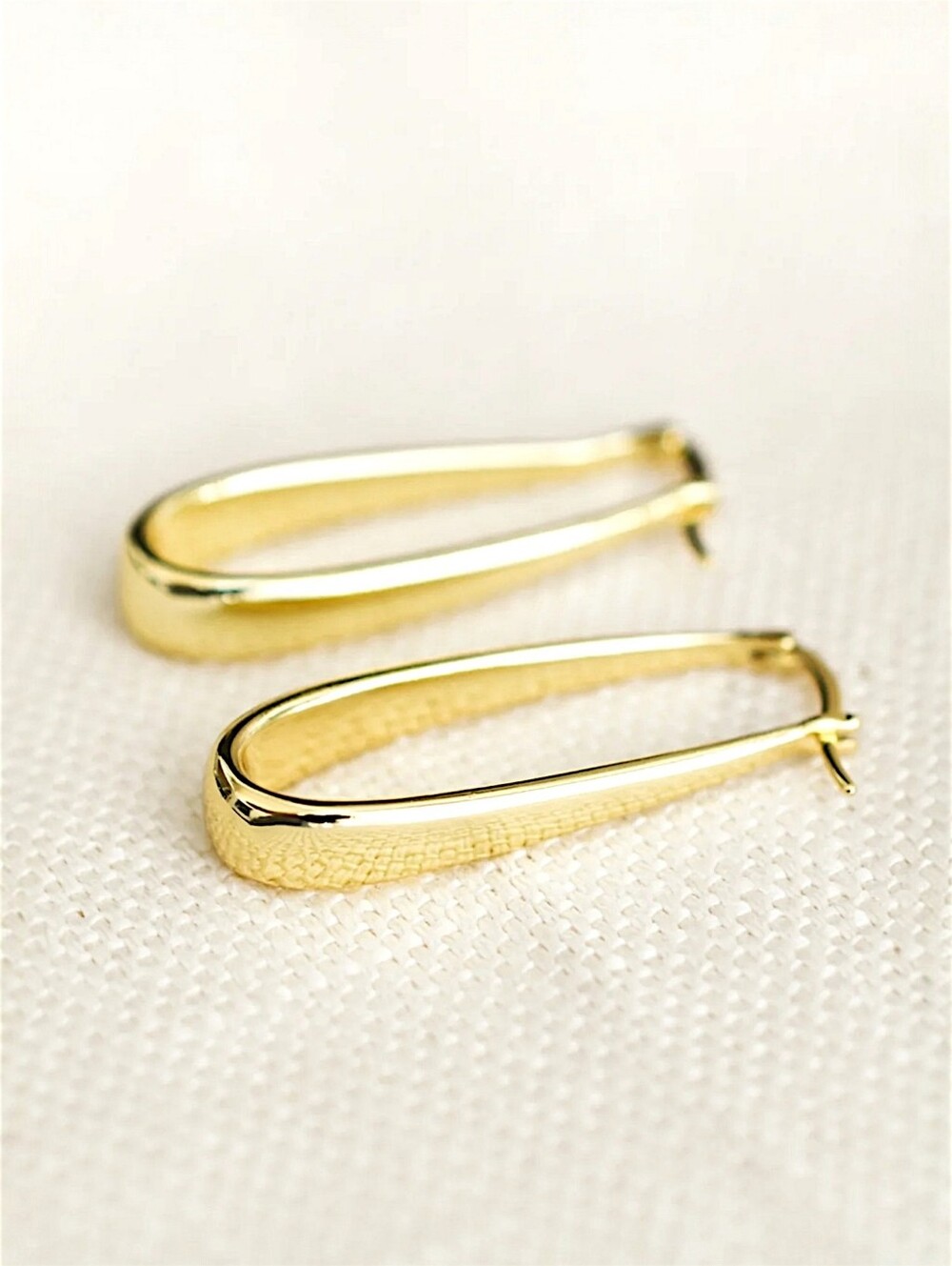 Minimialist Clean LInes Copper Hoop Earrings NWOT